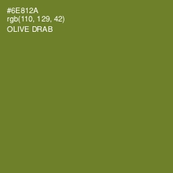 #6E812A - Olive Drab Color Image